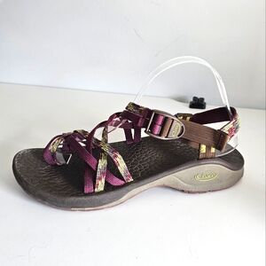Chaco Women's Multicolor Strappy Sandals - Plum and Brown